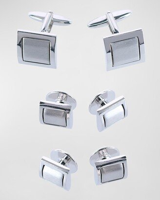 Men's The Plaza Square Cufflink Stud Set