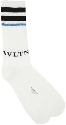 Logo Intarsia Stripe-Detailed Socks-AA