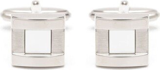 Inset-Gemstone Polished Cufflinks