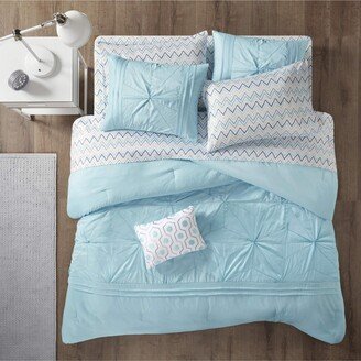 Gracie Mills Comforter and Sheet Set, Aqua - Twin Xl