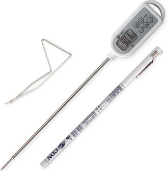 ProAccurate Long Stem Digital Instant Read Thermometer, White