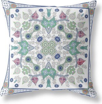 Amrita Sen Designs Amrita Sen Paisley Leaf Geo Indoor Outdoor Pillow-AC