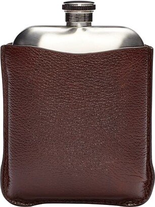 Pronto Uomo Men's Flask with Case Cognac