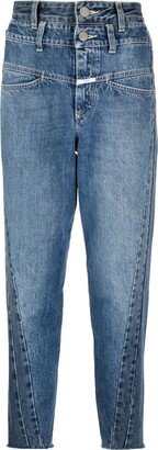 Curved-X cropped tapered jeans