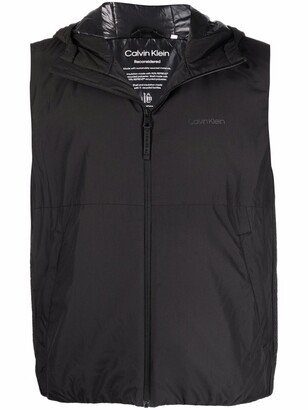 Hooded Zip-Up Vest-AA