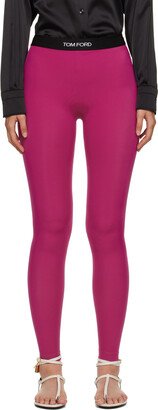 Pink Jacquard Leggings-AA