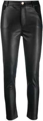 Coated Skinny Trousers