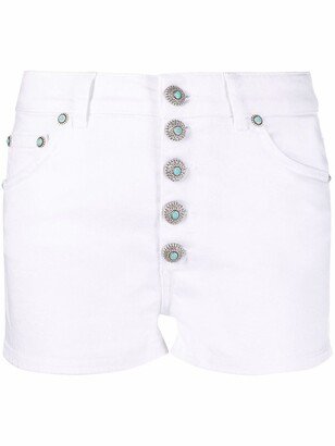 Gemstone-Embellished High-Waisted Shorts