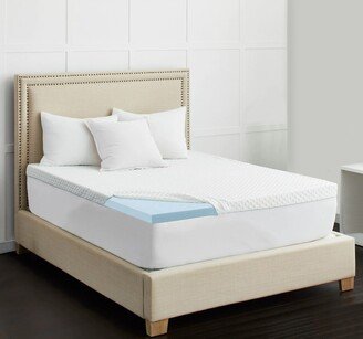 Delara 2 Inch Gel Infused Memory Foam Mattress Topper with Bamboo Cover