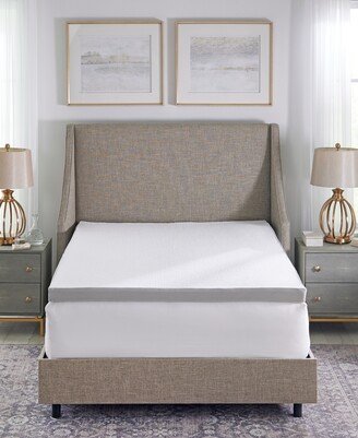 BodiPEDIC 2 Cooling Gel Memory Foam Mattress Topper with Graphene Infused Cover, King