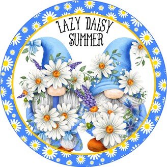 Lazy Daisy Summer Gnome Wreath Sign, Signs For Wreaths, Enhancement