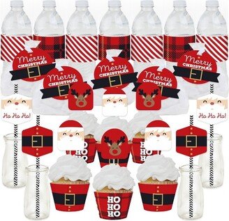 Big Dot of Happiness Jolly Santa Claus - Christmas Party Favors and Cupcake Kit - Fabulous Favor Party Pack - 100 Pieces