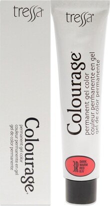 Colourage Permanent Gel Color - 3R Dark Warm Red by for Unisex - 2 oz Hair Color