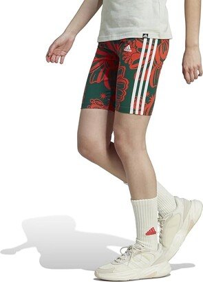 Farm Bike Shorts (Collegiate Green/Semi Solar Red) Women's Clothing