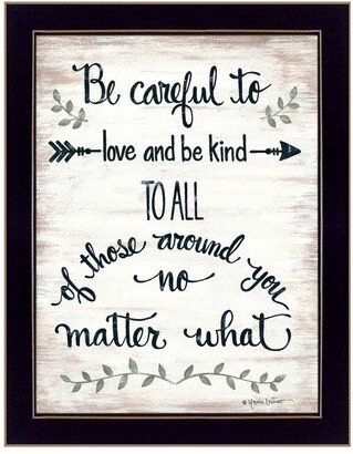 Be Careful by Annie LaPoint, Ready to hang Framed Print, Black Frame, 14