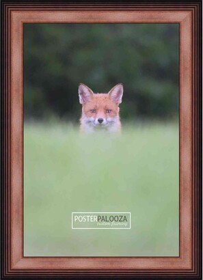 PosterPalooza 12x24 Contemporary Walnut Complete Wood Picture Frame with UV Acrylic, Foam Board Backing, & Hardware