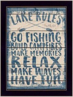 Lake Rules By Misty Michelle Ready To Hang Framed Print Collection