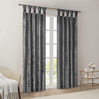 Gracie Mills Felicia Velvet Cuff Tab Top Window Panel Curtain - 63