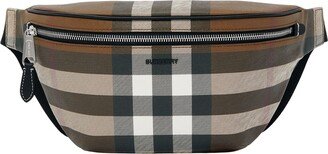 Cason Check Canvas & Leather Belt Bag