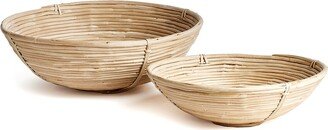 Napa Home & Garden Set Of 2 Cane Rattan Low Bowl