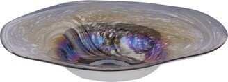 A and B Home Svirla 3-inch Multi-Color Blown Glass Bowl