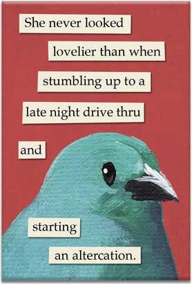 Stumbling Magnet - Bird Humor Gift Stocking Stuffer Mincing Mockingbird