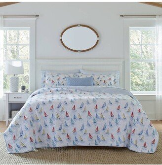 Ahoy Of Cotton Reversible Quilt Set