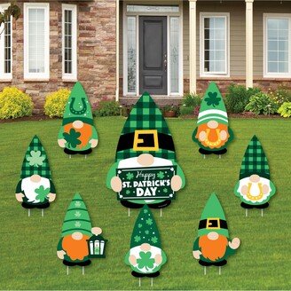 Big Dot Of Happiness Irish Gnomes - Outdoor Lawn Decor - St. Patrick's Day Yard Signs - Set of 8