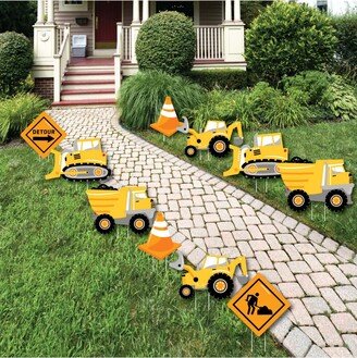 Big Dot Of Happiness Dig It - Construction Party Zone Lawn Decor - Outdoor Party Yard Decor - 10 Pc