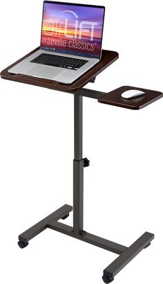 airLIFT Height Adjustable Tilting Mobile Laptop Desk Cart with Mouse Pad Table