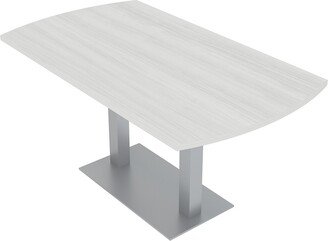 Skutchi Designs, Inc. 5 Ft Arc Rectangle Conference Table Square Metal Base With Electric