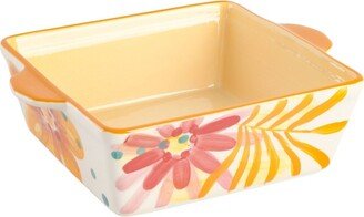 Spice by Tia Mowry Goji Blossom Square Hand-Painted Ceramic Baking Pan