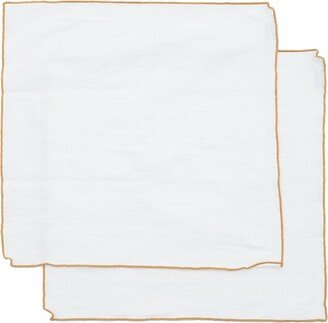 MAISON DE VACANCES Napkin Bourdon Canvas Mimi Set Of 2 Napkin White