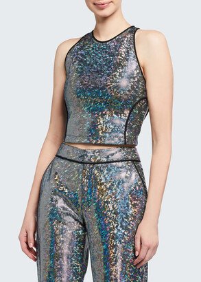 Mosaic Sleeveless Crop Top