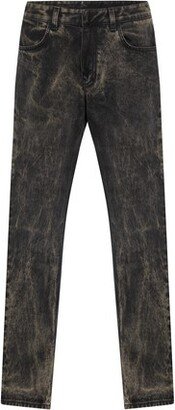 Straight fit jeans in marbled denim