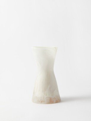 Tall Bow Marbled-resin Vase