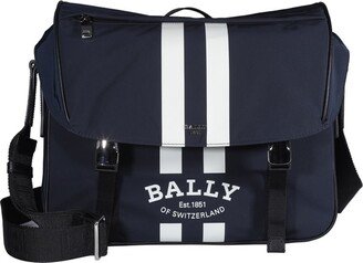 Logo Printed Stripe Detailed Messenger Bag