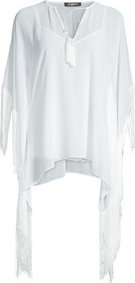 Leila Draped Fringe Blouse