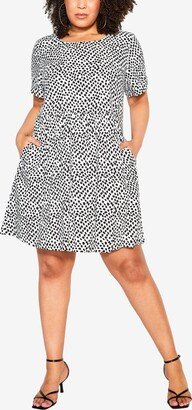 Trendy Plus Size Billie Spot Short Sleeve Dress