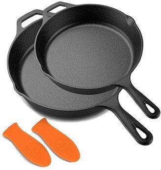 10In & 12'' Pre-Seasoned Cast Iron Skill