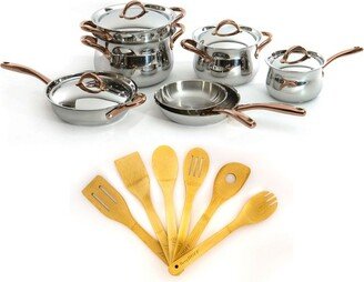 Ouro Gold 17Pc 18/10 Stainless Steel Cookware Set