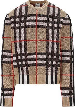 Checked Knitted Jumper