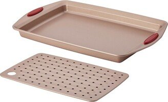 2 Piece Nonstick Bakeware Crisper Pan Set