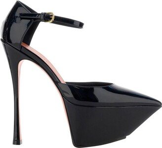 Angelica Plateau Pointed-Toe Platform Pumps