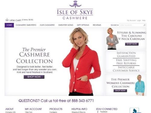 Isle Of Skye Cashmere Promo Codes & Coupons