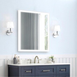 Simplie Fun 28x36 Inch Led Bathroom Mirror, Bathroom Vanity Mirror with Lights, Backlit and Front Lighted Mirror for Bathroom, Anti-Fog Dimmable Makeup Lighted Mi