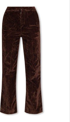 Mid-Rise Straight-Leg Trousers-BS