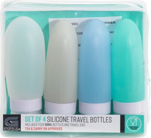 4pc Silicone Travel Bottle Set for Women