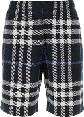 Check-Pattern Knee-Length Shorts