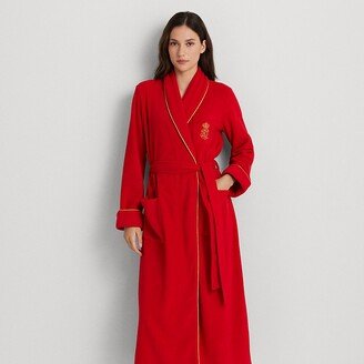 Ralph Lauren Fleece Long Shawl-Collar Robe